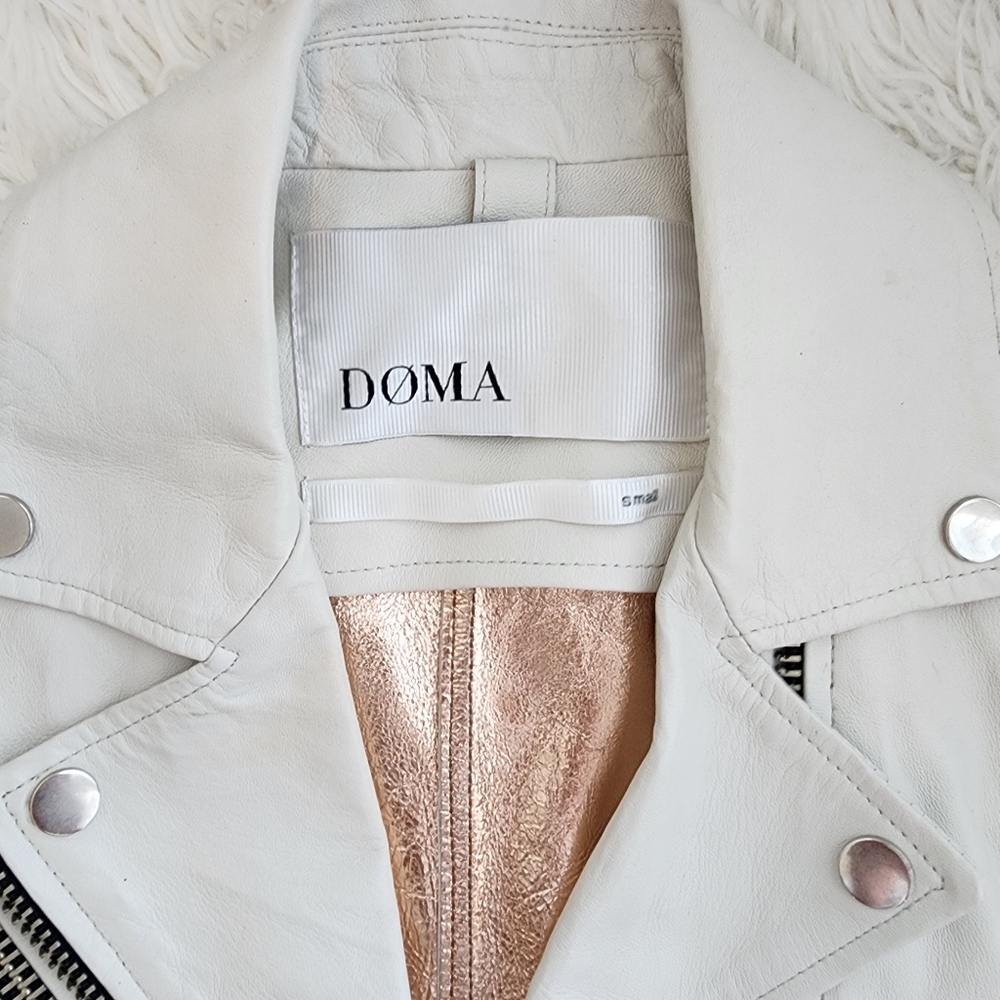 DOMA VEST LEATHER MOTORCYCLE JACKET, NEW SIZE SMALL WOT - Picture 3 of 16